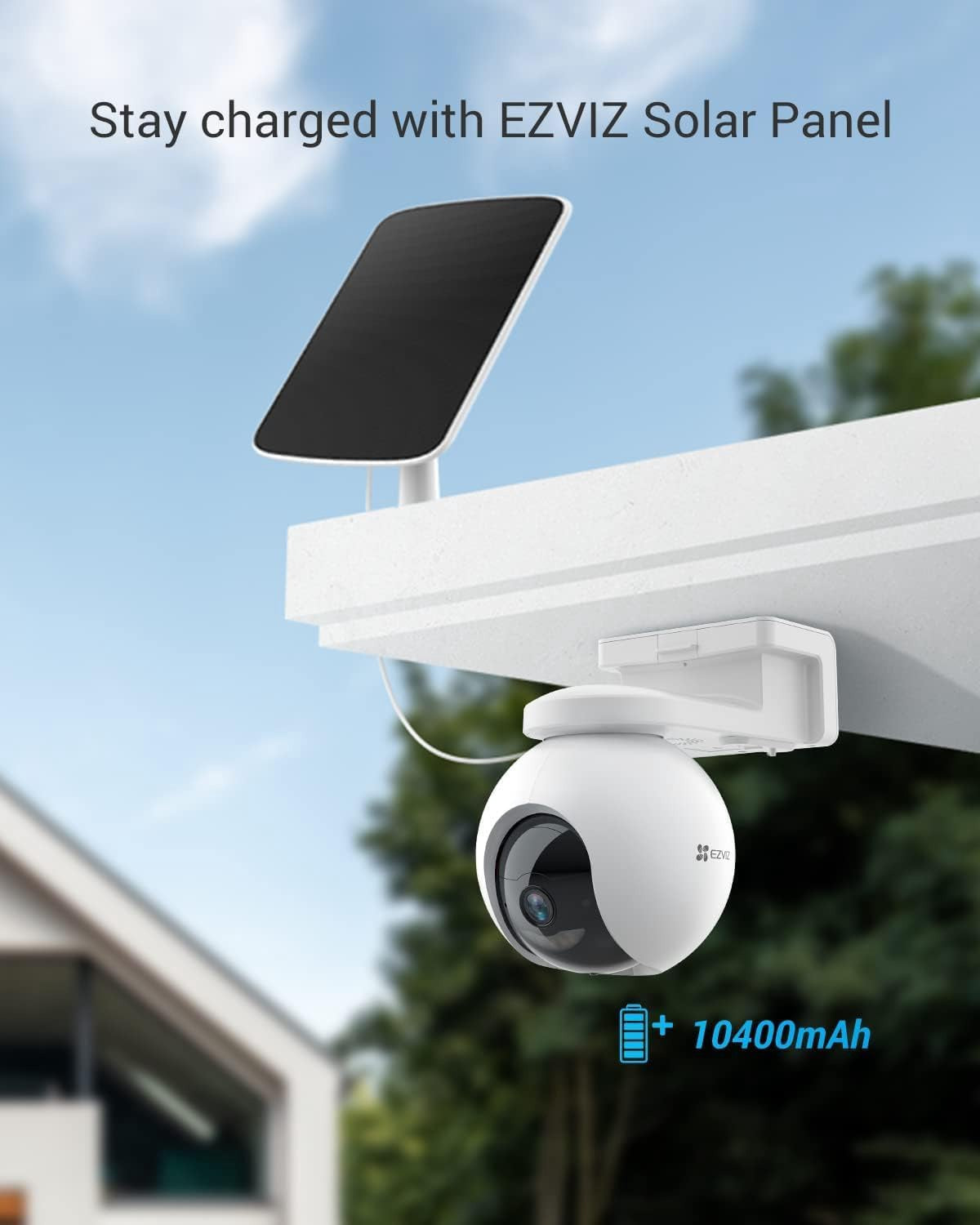 EZVIZ Security Camera Smart WIFI CS-CB8-SP-R105 Kit Battery Solar Kit
