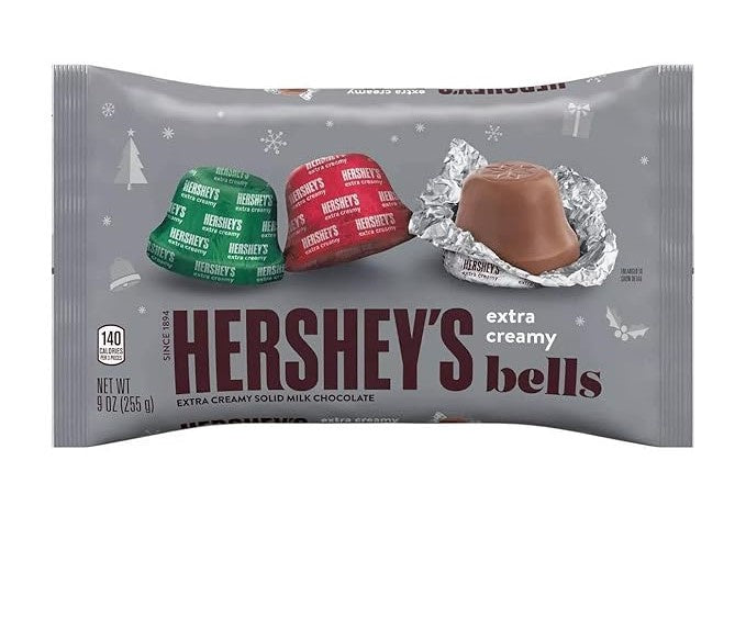 HERSHEY'S Extra Creamy Milk Chocolate Bells 9OZ 255G