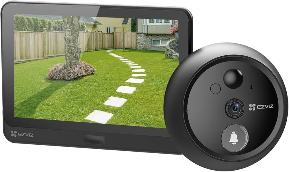 EZVIZ Security Camera Smart WIFI CS-HP4-R100-6E2WPFBS Peephole Doorbell Wire Free