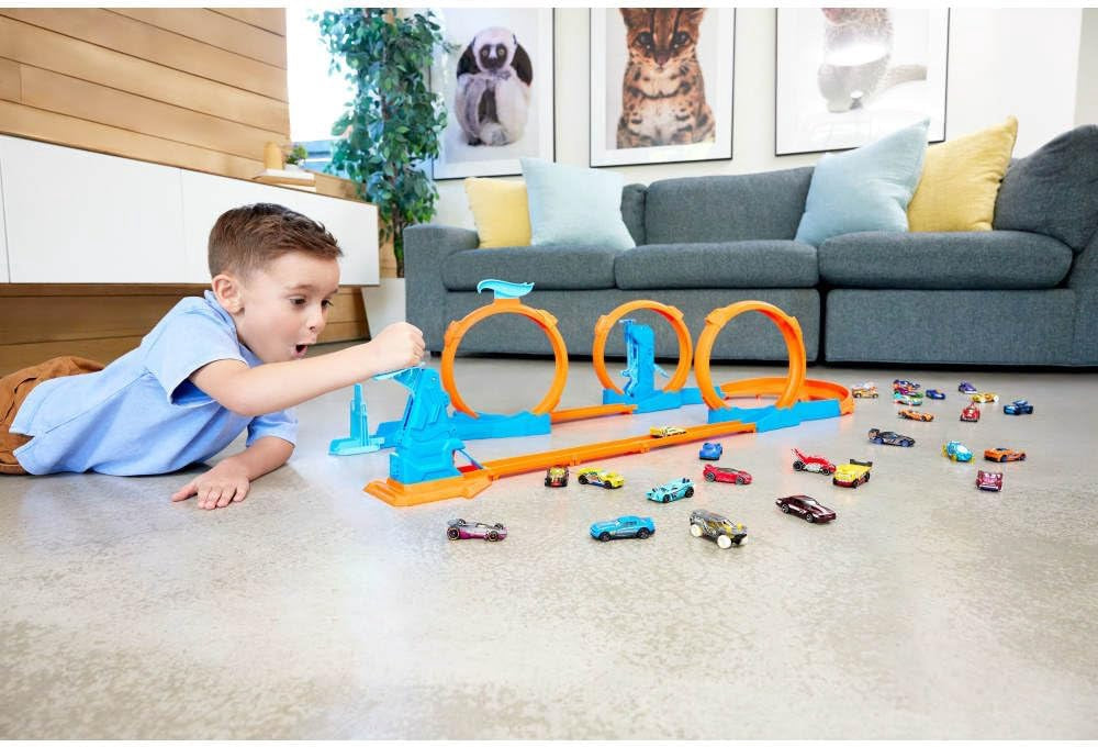 HOT WHEELS Toy Track Creator Triple Loop