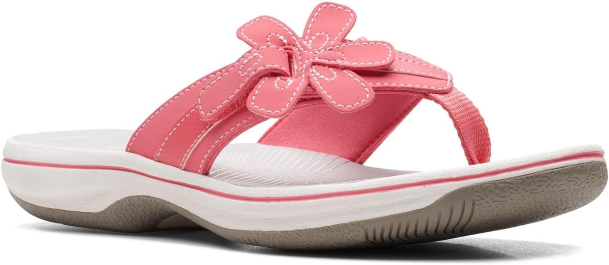 CLARKS Footwear Women Brinkley Flora FLIP-FLOP Lime / Coral