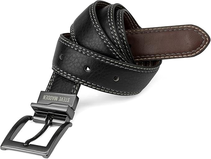 STEVE MADDEN Men Belt Reversible Edge Stitch