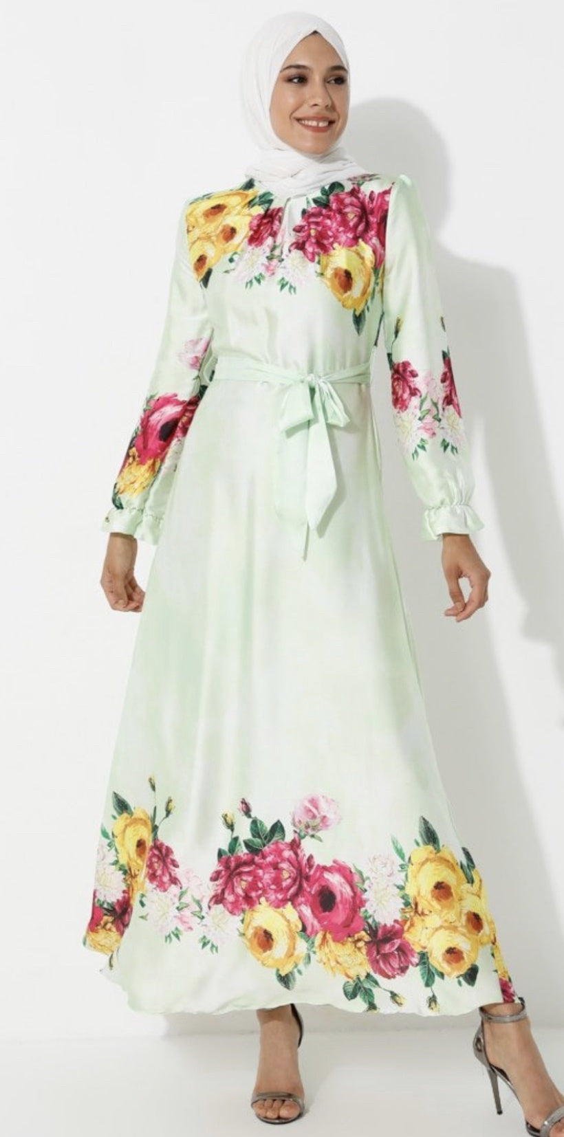 ZIWOMAN Dress Floral Mint