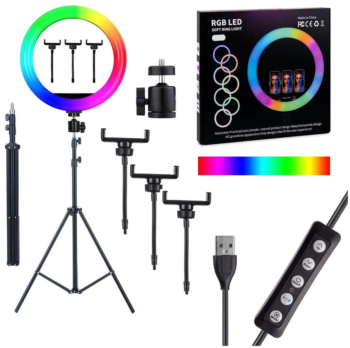 GENERIC LED Ring Light 14" MJ36 Rgb with Tripod Stand