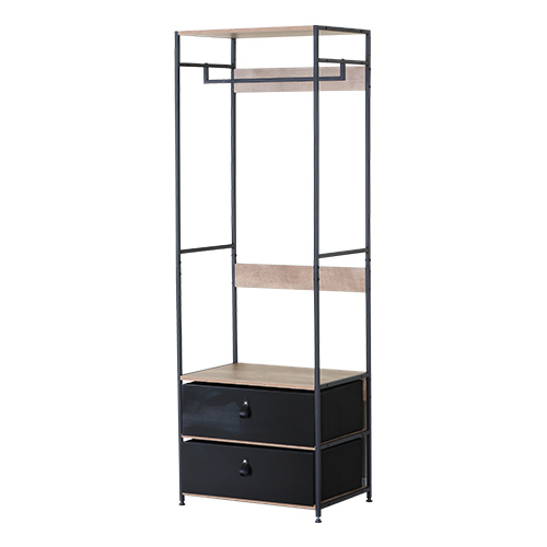 MUTBERG Clothes Rack Wardrobe 2 Fabric Drawers 23.4" X 15.6" X 68.75" HAS-SHYG6040175ATL