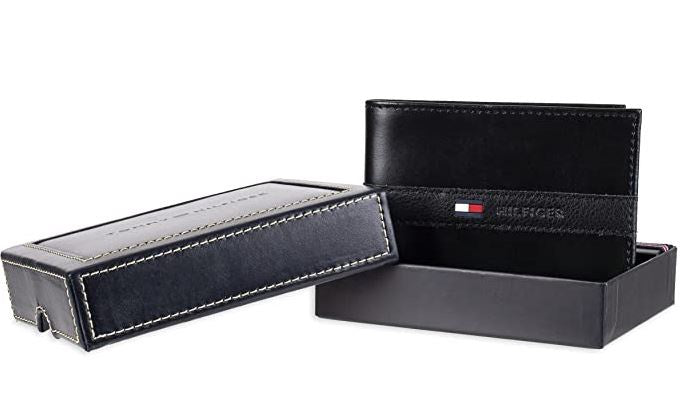 TOMMY HILFIGER Wallet Men's Leather Slim Bifold Black
