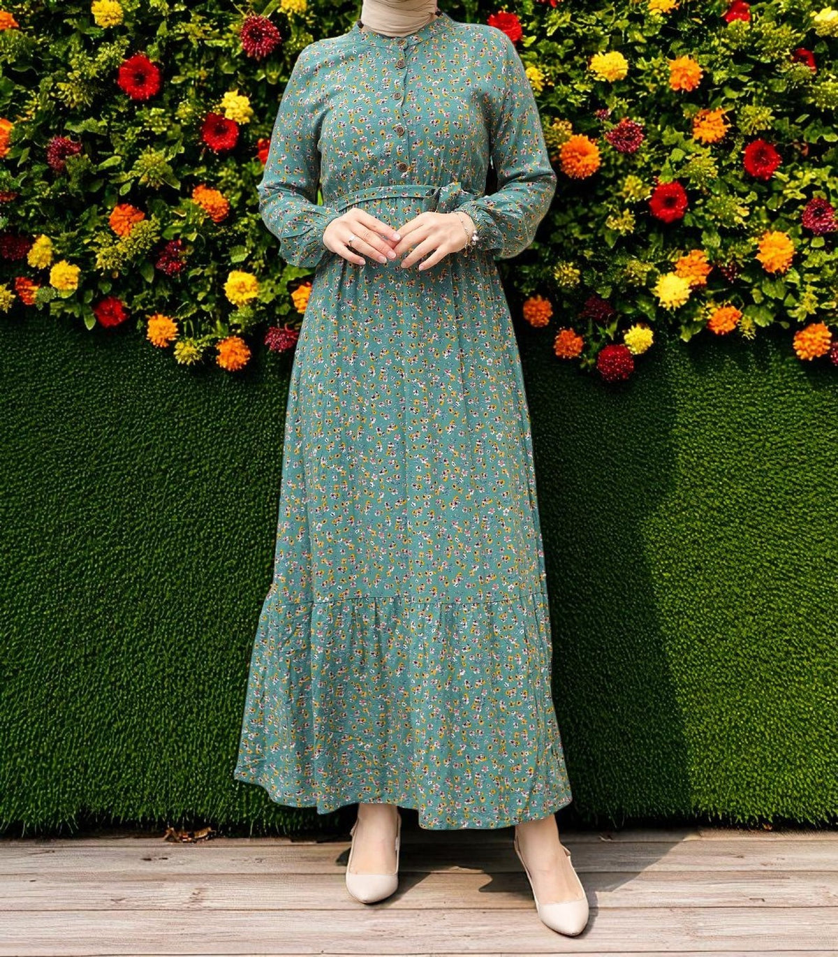 Dress Floral Print Casual Plus