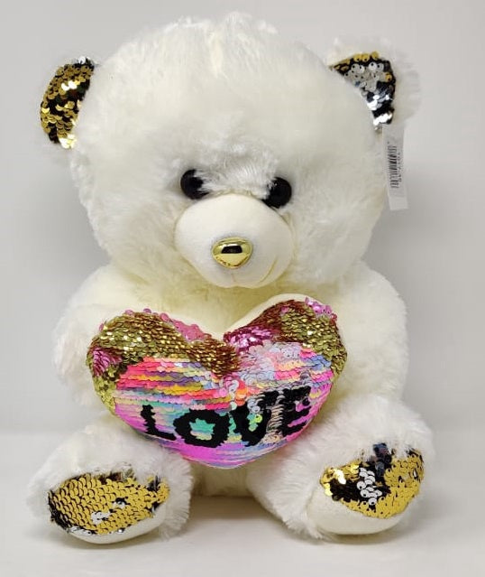 Plush Teddy Bear 1017-30 Cream with Heart