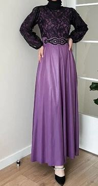 Dress Evening Grey / Lilac / Pink