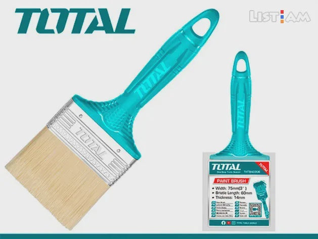 TOTAL Paint Brush 3" THT840306 Light Plastic Case