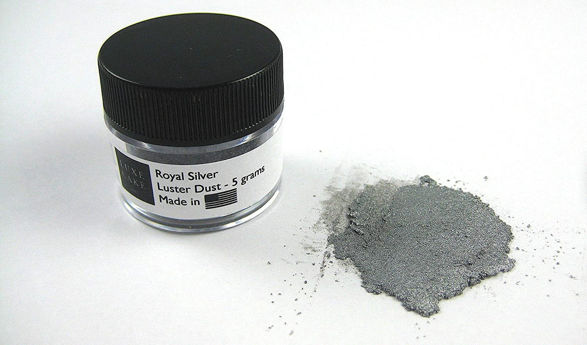 Baking Edible Silver Dust Royal Silver Luxury Cake Dust, 5 Grams, Usa Made