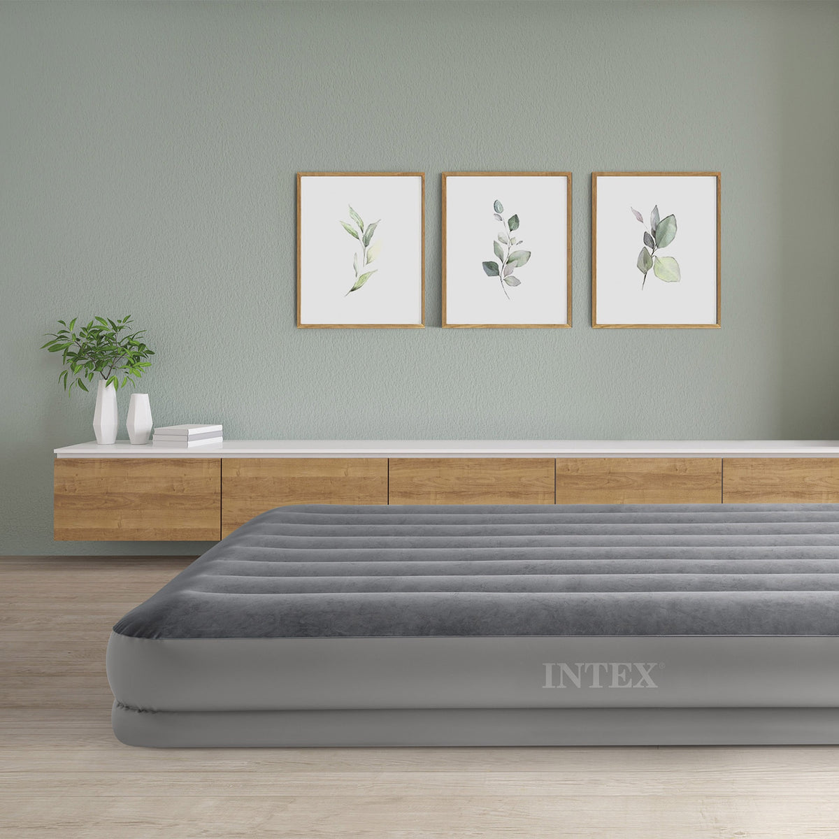 INTEX Mattress Air 64114 60" X 80" X 12" 2P Dura Beam Standard with Pump