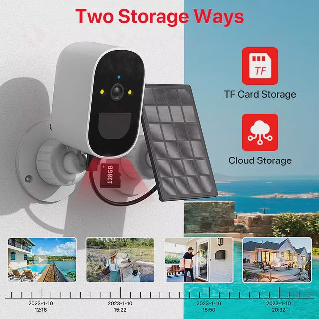 JORTAN Security Camera WIFI Ip Smart JT-8185XM with Solar Panel JT-8185-2T-5