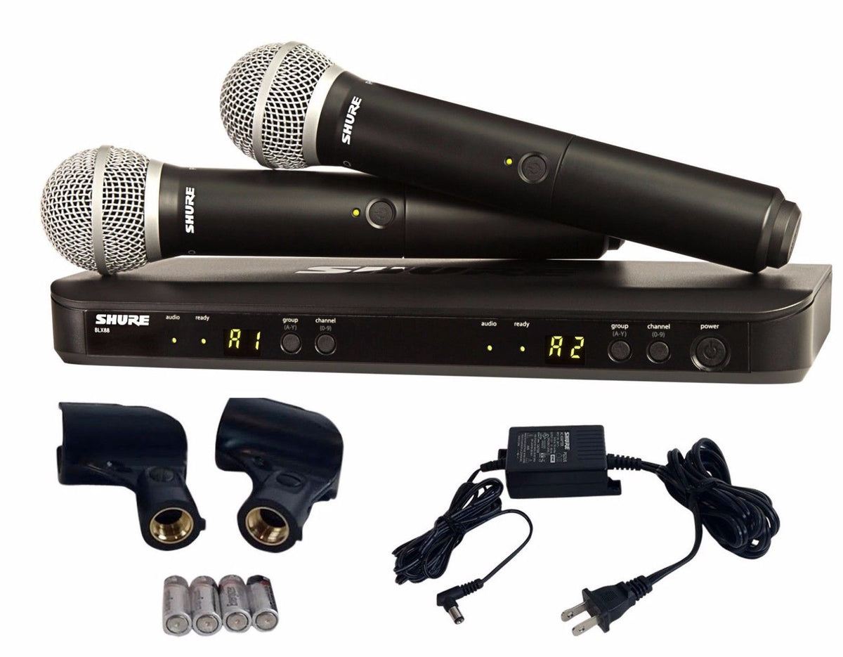 SHURE Microphone Kit BLX288PG58H10 Dual Cordless