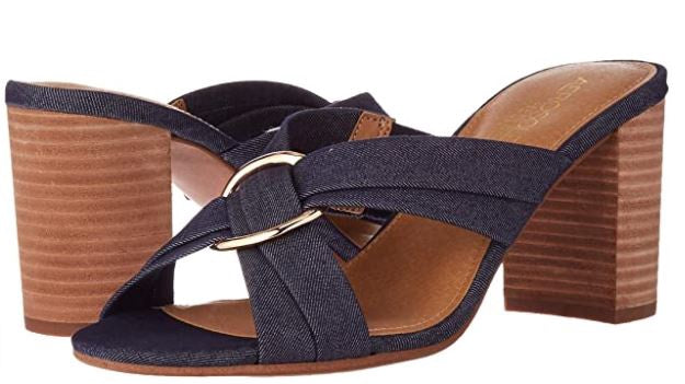 AEROSOLES Footwear Women's Highwater Heeled Sandal Denim