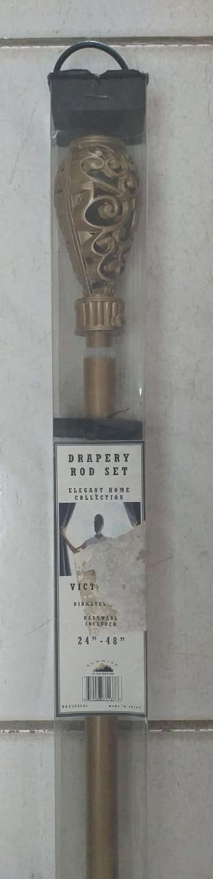 Curtain Rod Ext 24"-48" Victoria / Gold / Antique Copper