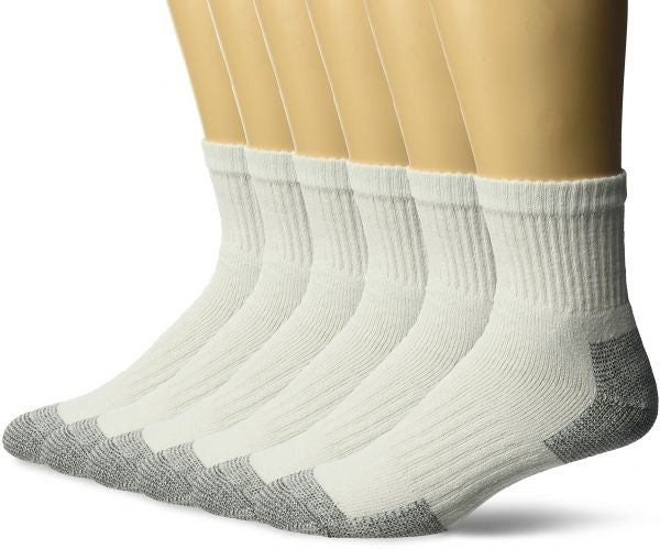 FRUIT OF THE LOOM Clothing Men's 6 Pair Full Cushion Work Gear Short Boot Crew Socks