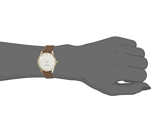 NINE WEST Watch Women's Tan Strap Round 1994SVTN