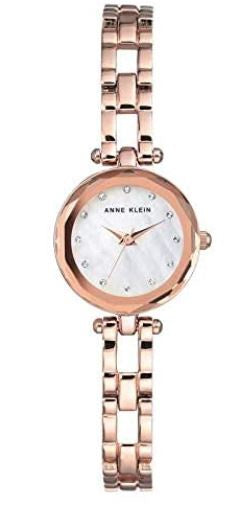 ANNE KLEIN Watch Women's Crystal Accented Rose GOLD-TONE 3120MPRG