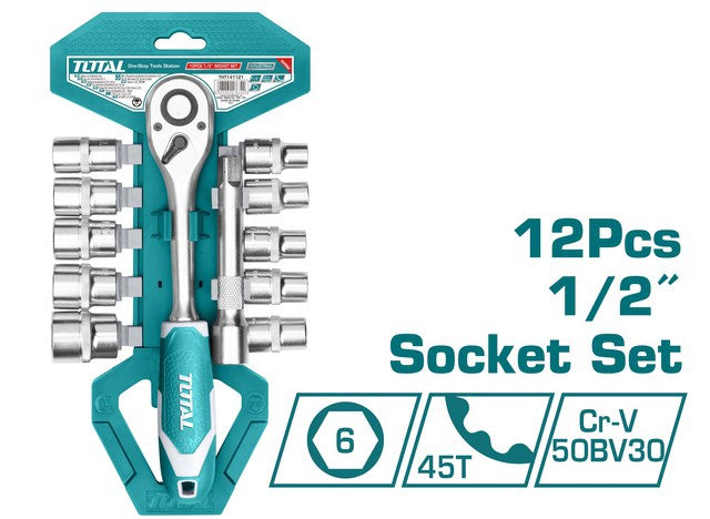 TOTAL Socket Set 12PCS THT141121