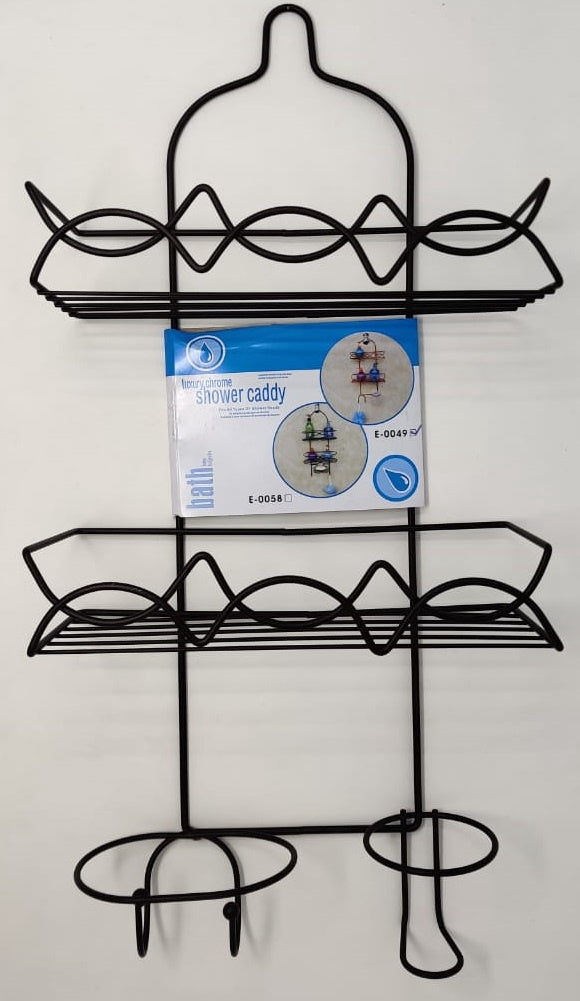 Shower Caddy 3 Teir Luxury Black E-0049