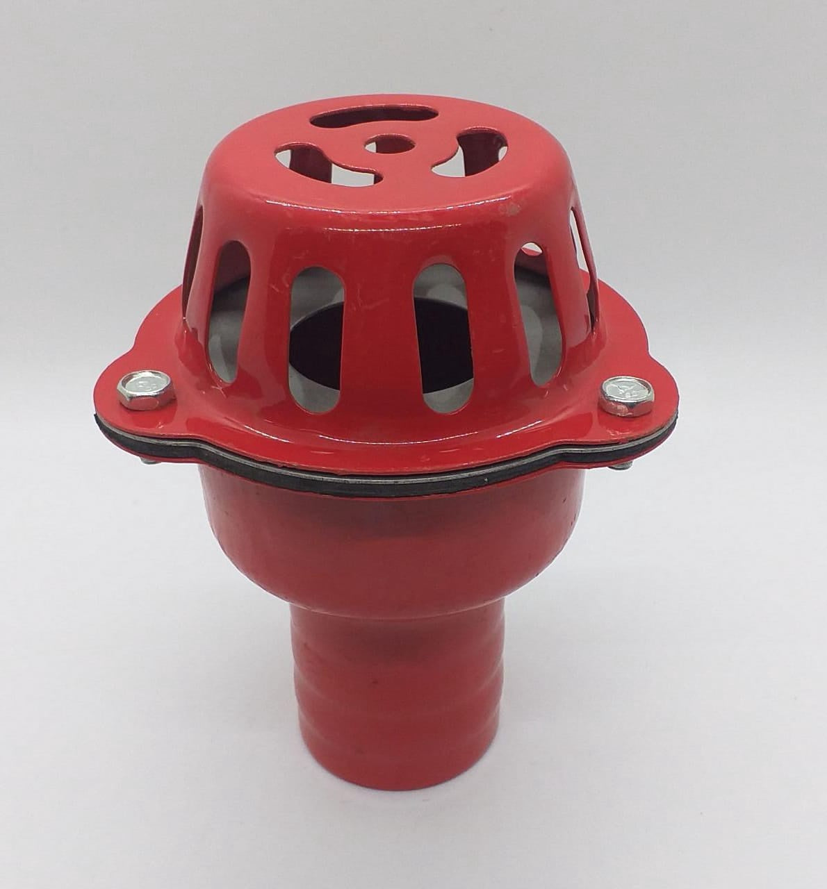 Water Pump Foot Valve 2" Metal Red Strainer