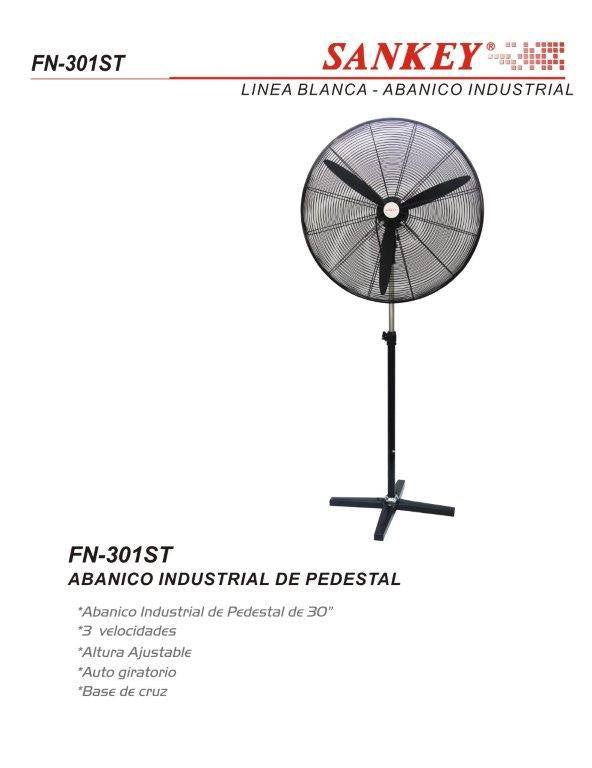 SANKEY Fan 30" Stand FN-301ST 110V Industrial