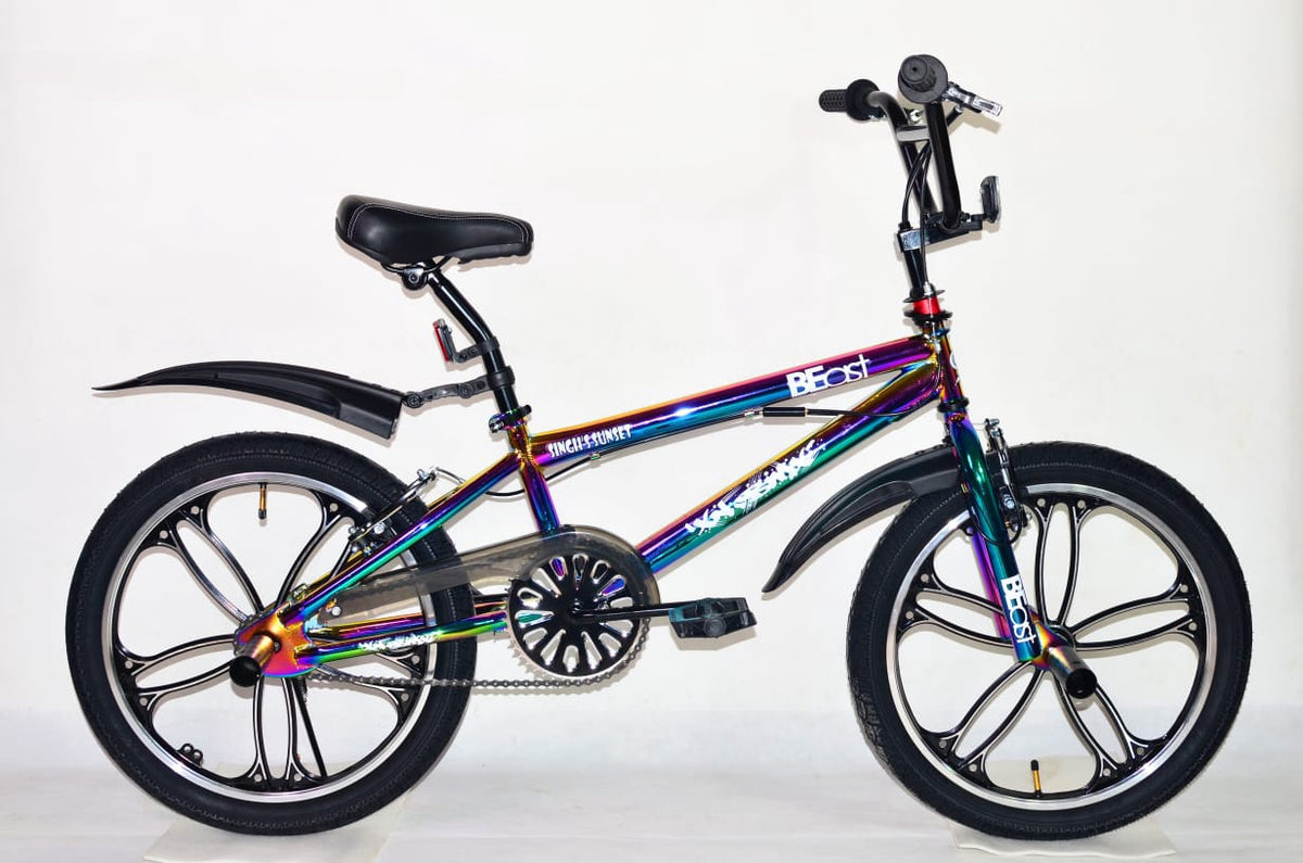 SINGH'S SUNSET Bicycle 20" Singh SS-FREESTYLE-MAG Stunts Street Bmx Rainbow Frame Beast Mag Rim