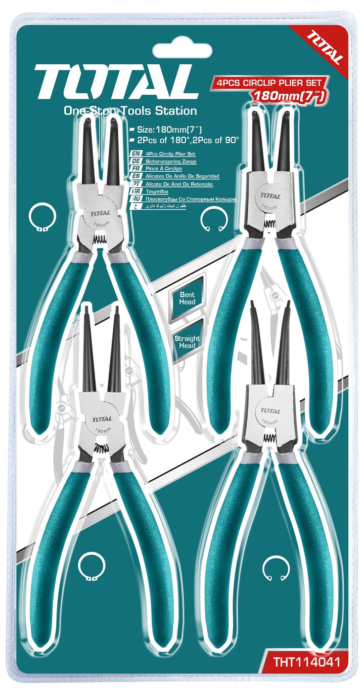 TOTAL Pliers Set 4PCS Circlip THT114041