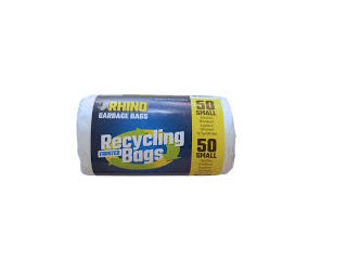 Garbage Bags Rhino Frosted Recycling Small 50 count