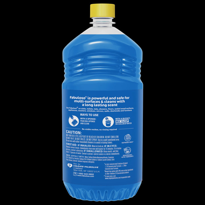 FABULOSO MULTI-PURPOSE Cleaner Bleach Spring Fresh Liquid ALL-PURPOSE Cleaner 56FL OZ 1.65L