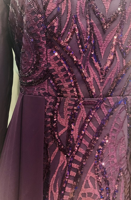 NURLA Dress Evening Plum