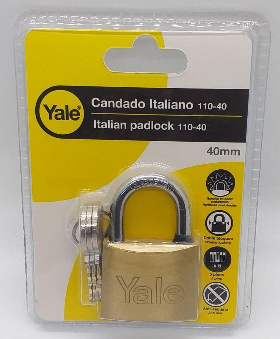 YALE Padlock 40MM 110-40 Plastic Case