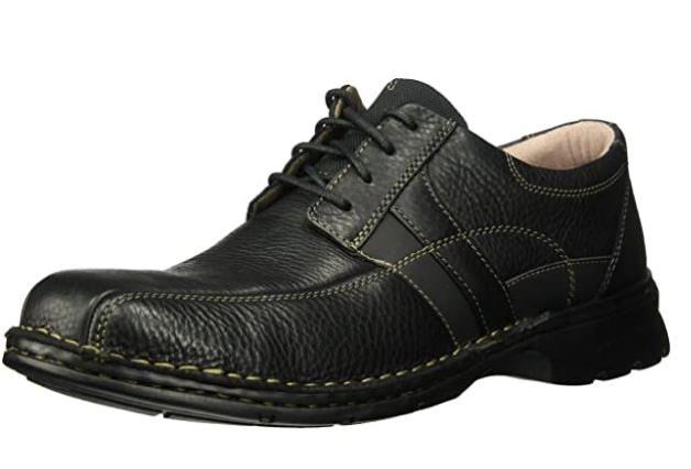 CLARKS Footwear Men's Espace LACE-UP Black Oily Leather