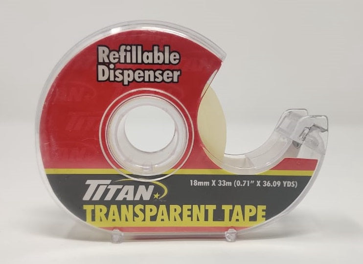 TITAN Tape Transparent 0.71" X 36.09 Yds with Dispenser