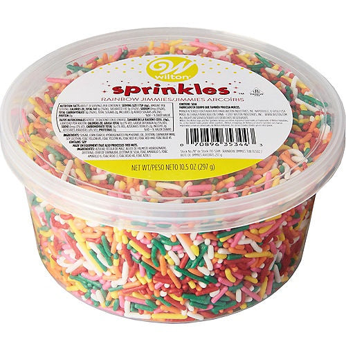 WILTON Baking Sprinkles Jimmies Rainbow 10.5OZ 297G