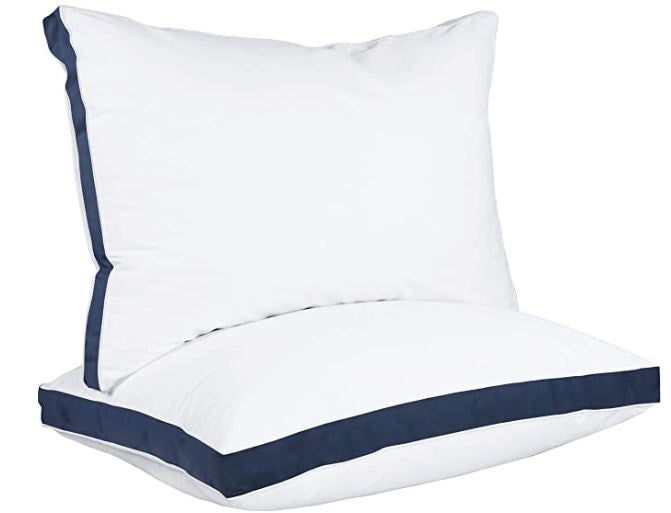 UTOPIA Pillow Gusseted Navy (2-PACK) Queen 18 X 26 Inches