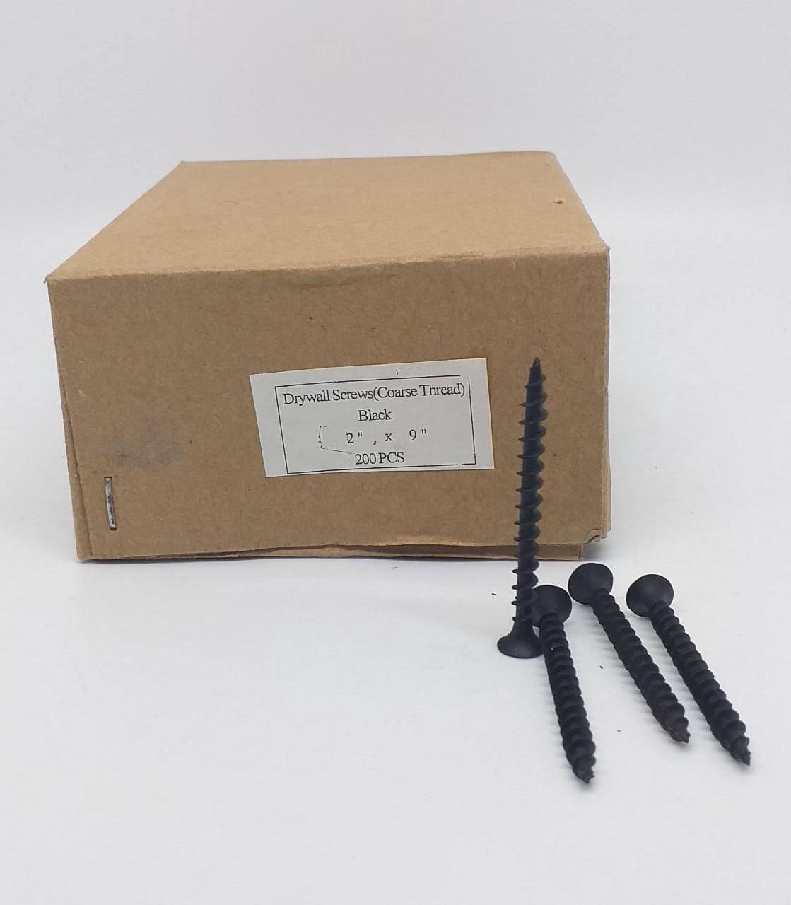 Screw Drywall 9 X 2" Black 200PCS Box 72320 Coarse Thread