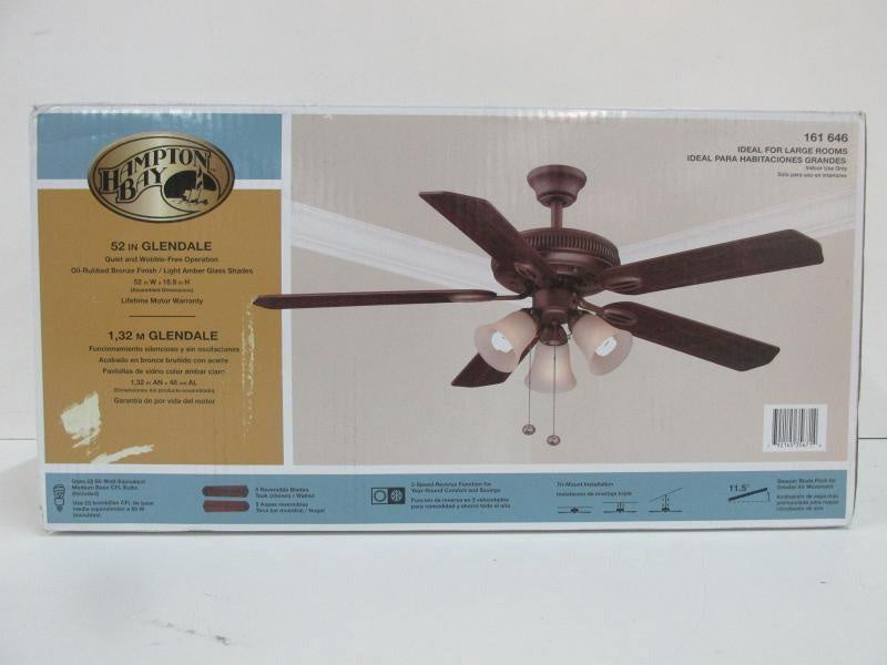 HAMPTON BAY Fan 52" Ceiling 161-646