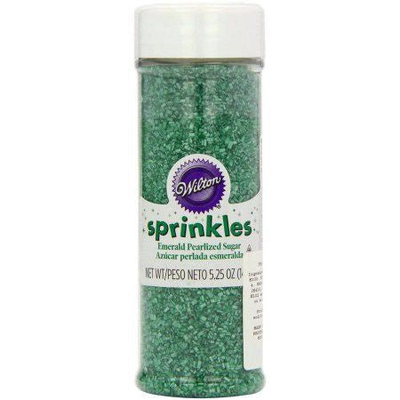 WILTON Baking Sprinkles Sugar Emerald Green Sparkling 5.25OZ 148G 710-048