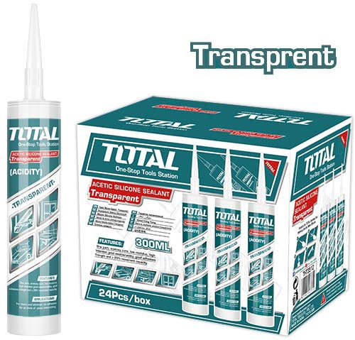 TOTAL Silicone Sealant Clear 300ML THT3512 Sold Each