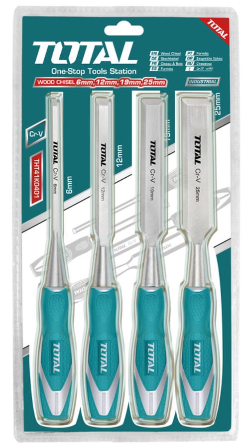 TOTAL Wood Chisel 4PCS THT41K0401