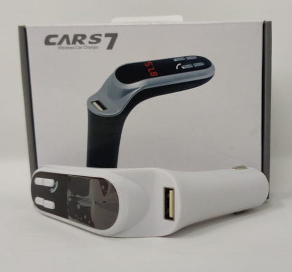 Modulator FM USB Charger Cars 7 Wireless S7 / White