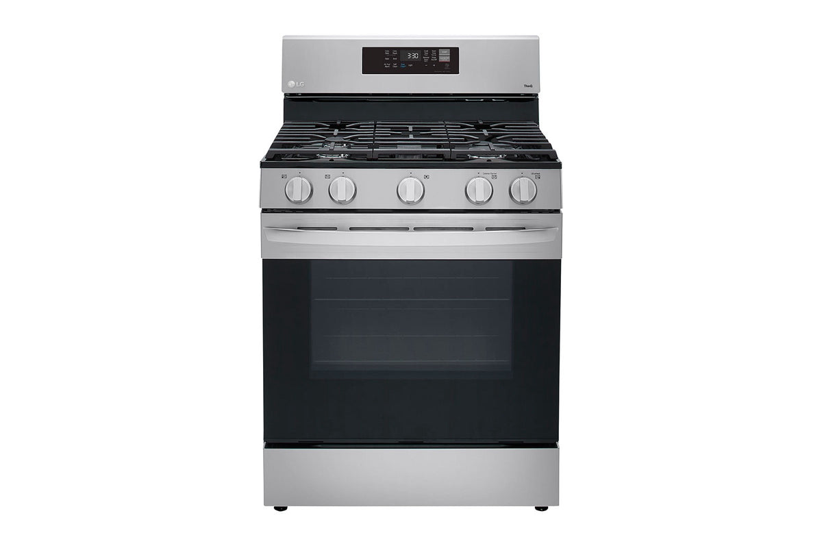 LG Stove 5 Burner 30" LRGL5823S with Air Fryer Smart WIFI Fan Convection Easy Clean with PLATE-GRIDDLE