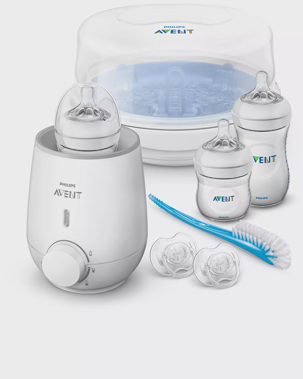 PHILIPS Baby Avent SCD297/01 Natural Microwave Steam Sterilizer for Baby Bottles Warmer Pacifiers Brush ALL-IN-ONE Gift Set