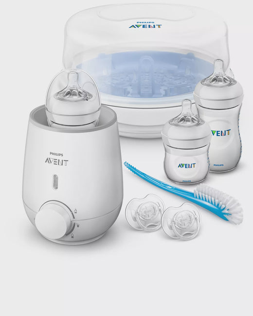 PHILIPS Baby Avent SCD297/01 Natural Microwave Steam Sterilizer for Baby Bottles Warmer Pacifiers Brush ALL-IN-ONE Gift Set