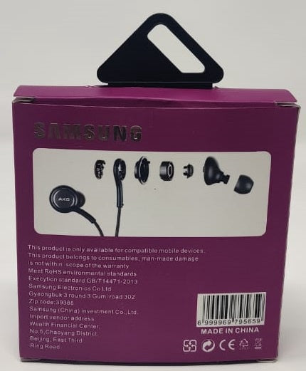 GENERIC Earphones with Mic Type C Plug EO-IG955 Galaxy S9 Purple Box