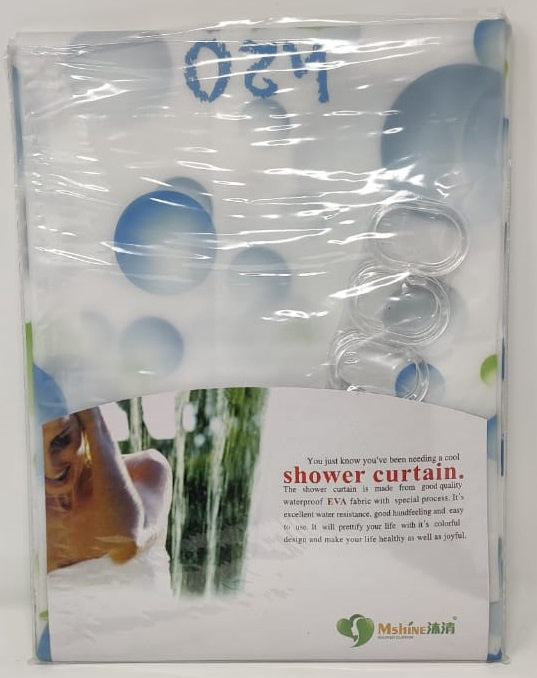 MSHINE Shower Curtain YB2950810 180 X 180CM with Hooks