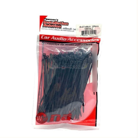NIPPON AMERICA Cable Tie 4" Black IS-CT-4BUV 100PCS Pack