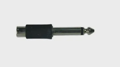 NIPPON AMERICA Plug 1 1/4" Male Mono to 1 Rca Female P-222 Black